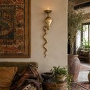 Brass Snake Wall Sconce Candle Holder, Gold Serpent Wall Decor, Luxury Gothic Boho Candle Sconce