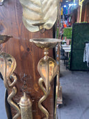 Brass Snake Wall Sconce Candle Holder, Gold Serpent Wall Decor, Luxury Gothic Boho Candle Sconce