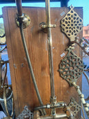 Moroccan Brass Shower Set, Handmade Gold Hammam Rain Shower with Handheld Sprayer, Exposed Mixer Tap for Riad Bathroom Decor