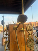 Moroccan Brass Shower Set, Handmade Gold Hammam Rain Shower with Handheld Sprayer, Exposed Mixer Tap for Riad Bathroom Decor