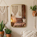 Handmade Moroccan Brass Mirror, Rounded Arch, Boho Vanity Decor