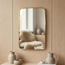 Handmade Moroccan Brass Mirror, Rounded Arch, Boho Vanity Decor