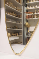 Asymmetrical Moroccan Brass Wall Mirror, Organic Gold Frame, Boho Vanity