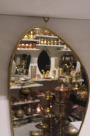 Asymmetrical Moroccan Brass Wall Mirror, Organic Gold Frame, Boho Vanity