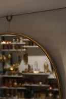 Handmade Arched Brass Mirror, Gold Wall Decor, Boho Entryway Vanity Mirror