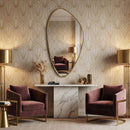 Asymmetrical Moroccan Brass Wall Mirror, Organic Gold Frame, Boho Vanity