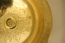 Handmade Moroccan Brass Sink – Engraved Hammered Vessel Basin