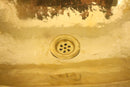 Handmade Moroccan Brass Sink | Rectangular Patina Basin