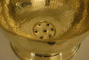 Handmade Moroccan Brass Foot Bath Bowl | Hammered Pedestal Spa Basin