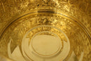 Handmade Moroccan Brass Foot Bath Bowl | Engraved Riad Spa Decor