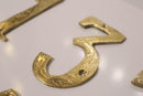 Handmade Moroccan Brass House Numbers - Modern Metal Address Sign