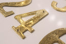 Handmade Moroccan Brass House Numbers - Modern Metal Address Sign