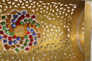 Handmade Moroccan Brass Wall Lamp | Pierced Arabesque Sconce, Ambient Light