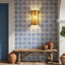 Handmade Moroccan Brass Wall Lamp, Antique Gold Arabesque Sconce, Boho Bedroom Light