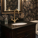Handmade Solid Brass Moroccan Faucet: Vintage Cross Handle Sink Tap