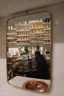 Handmade Moroccan Brass Mirror, Rounded Arch, Boho Vanity Decor