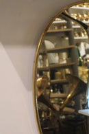 Handmade Moroccan Brass Teardrop Wall Mirror, Gold Boho Decor
