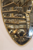 Handmade Moroccan Brass Teardrop Wall Mirror, Gold Boho Decor