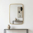 Handmade Moroccan Brass Mirror, Rounded Arch, Boho Vanity Decor