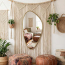 Asymmetrical Moroccan Brass Wall Mirror, Organic Gold Frame, Boho Vanity