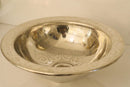 Handmade Moroccan Brass Sink, Silver Vessel Basin, Engraved Metal Countertop