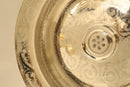 Handmade Moroccan Brass Sink, Silver Vessel Basin, Engraved Metal Countertop