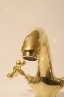 Moroccan Brass Faucet – Aged Cross Handle Tap for Bathroom Kitchen