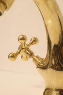 Moroccan Brass Faucet – Aged Cross Handle Tap for Bathroom Kitchen