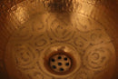 Handmade Moroccan Brass Vessel Sink | Hammered & Engraved Bathroom Basin