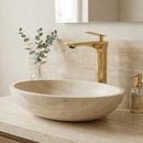 Custom Moroccan Engraved Brass Faucet – Aged Gold Ornate Arabesque Sink Tap