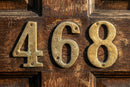 Handmade Moroccan Brass House Numbers - Modern Metal Address Sign