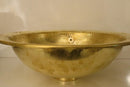 Handmade Moroccan Brass Sink – Engraved Hammered Vessel Basin