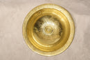Handmade Moroccan Brass Sink – Engraved Hammered Vessel Basin