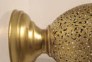 Handcrafted Brass Filigree Pendant Light – Boho Arabesque Cutout Gold Ceiling Lamp
