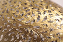 Handcrafted Brass Filigree Pendant Light – Boho Arabesque Cutout Gold Ceiling Lamp