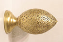 Handcrafted Brass Filigree Pendant Light – Boho Arabesque Cutout Gold Ceiling Lamp