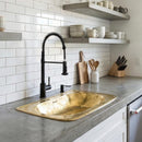 Handmade Moroccan Brass Sink | Rectangular Patina Basin