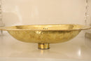 Handmade Moroccan Brass Sink | Rectangular Patina Basin