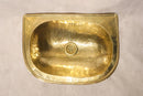 Handmade Moroccan Brass Sink | Rectangular Patina Basin