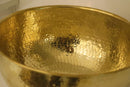 Handmade Moroccan Brass Foot Bath Bowl | Hammered Pedestal Spa Basin