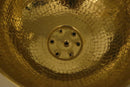 Handmade Moroccan Brass Foot Bath Bowl | Hammered Pedestal Spa Basin