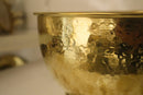 Handmade Moroccan Brass Foot Bath Bowl | Hammered Pedestal Spa Basin