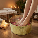 Handmade Moroccan Brass Foot Bath Bowl | Engraved Riad Spa Decor