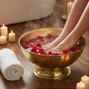 Handmade Moroccan Brass Foot Bath Bowl | Hammam Spa Pedicure Tub