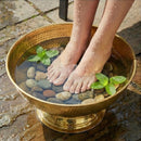 Handmade Moroccan Brass Foot Bath Bowl | Hammam Spa Pedicure Tub