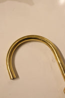 Handmade Moroccan Brass Faucet – Aged Gold Gooseneck Cross Handle Tap