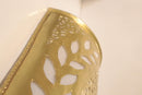 Handmade Moroccan Brass Wall Sconce, Leaf Cutout Arabesque Lighting