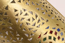 Handmade Moroccan Brass Wall Lamp | Pierced Arabesque Sconce, Ambient Light
