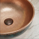 Hand-Hammered Moroccan Brass Vessel Sink, Round Vanity Basin, Boho Bathroom Statement