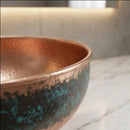 Hand-Hammered Moroccan Brass Vessel Sink, Round Vanity Basin, Boho Bathroom Statement